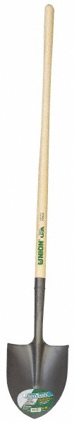 Razor-Back Shovels, Spades, Diggers & Hoes: Border Spade, Straight, Wood - 46200