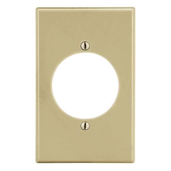 Hubbell Wiring Device-Kellems Wallplate, 1-Gang, 2.15" Opening, Ivory - P724I