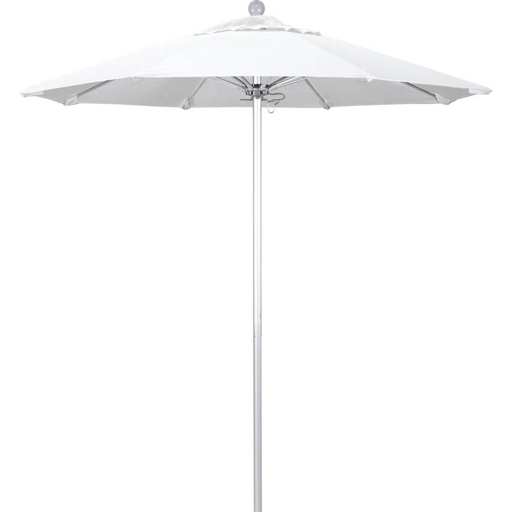 California Umbrella Patio Umbrella: 90" Dia, 8' High, Pacifica, Natural, Aluminum Frame - 194061620595