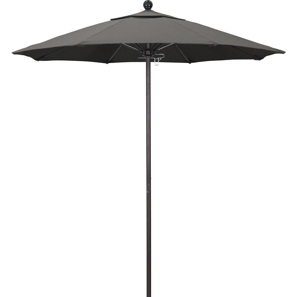 California Umbrella Patio Umbrella: 90" Dia, 8' High, Pacifica, Taupe, Aluminum Frame - 194061620359