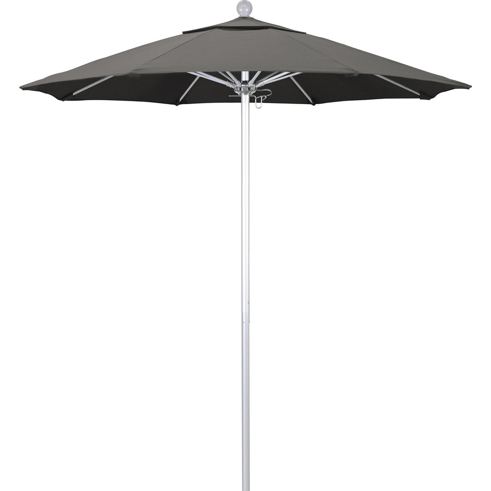 California Umbrella Patio Umbrella: 90" Dia, 8' High, Pacifica, Taupe, Aluminum Frame - 194061620359
