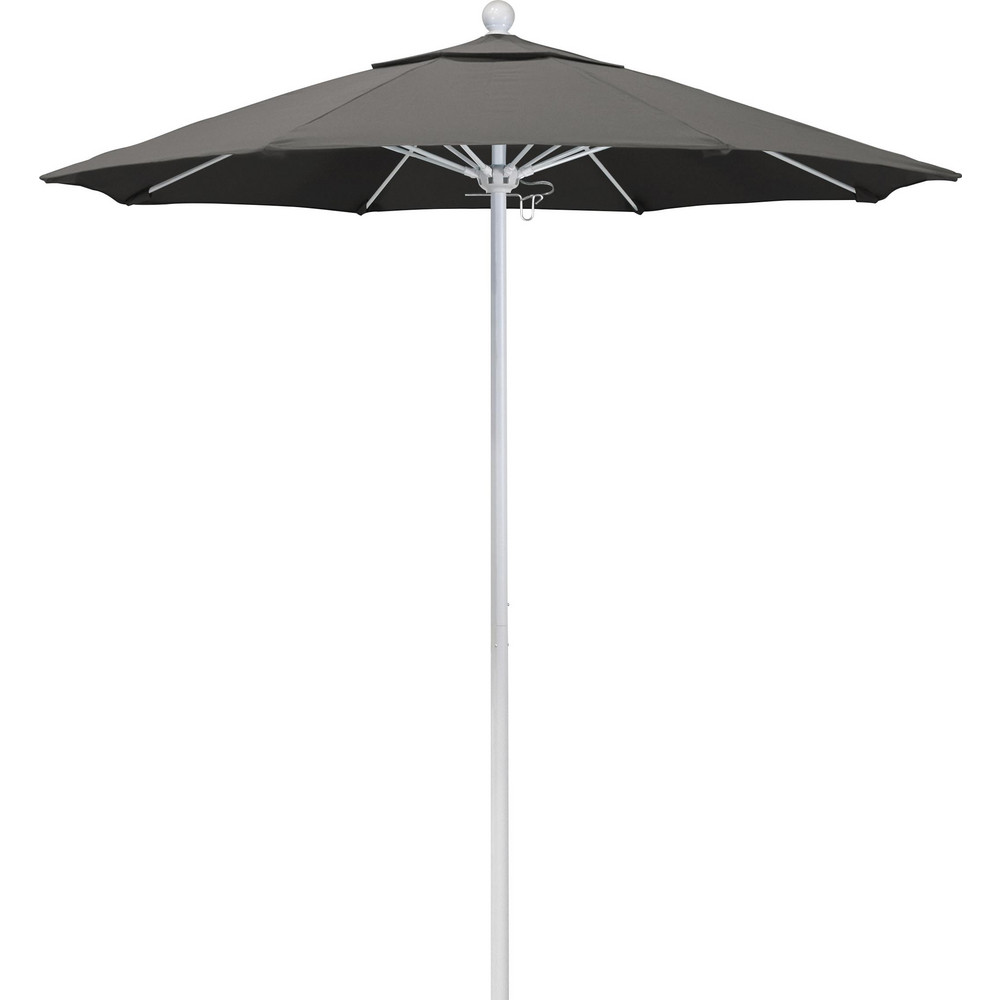 California Umbrella Patio Umbrella: 90" Dia, 8' High, Pacifica, Taupe, Aluminum Frame - 194061620359