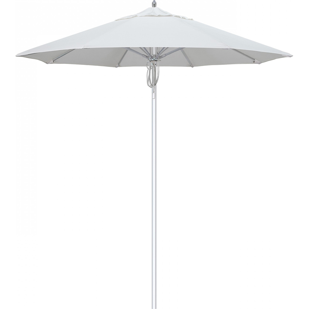 California Umbrella Patio Umbrella: 90" Dia, 7.5' High, Solution Dyed Acrylic, Antique Beige, Aluminum & Fiberglass Frame - 194061358832