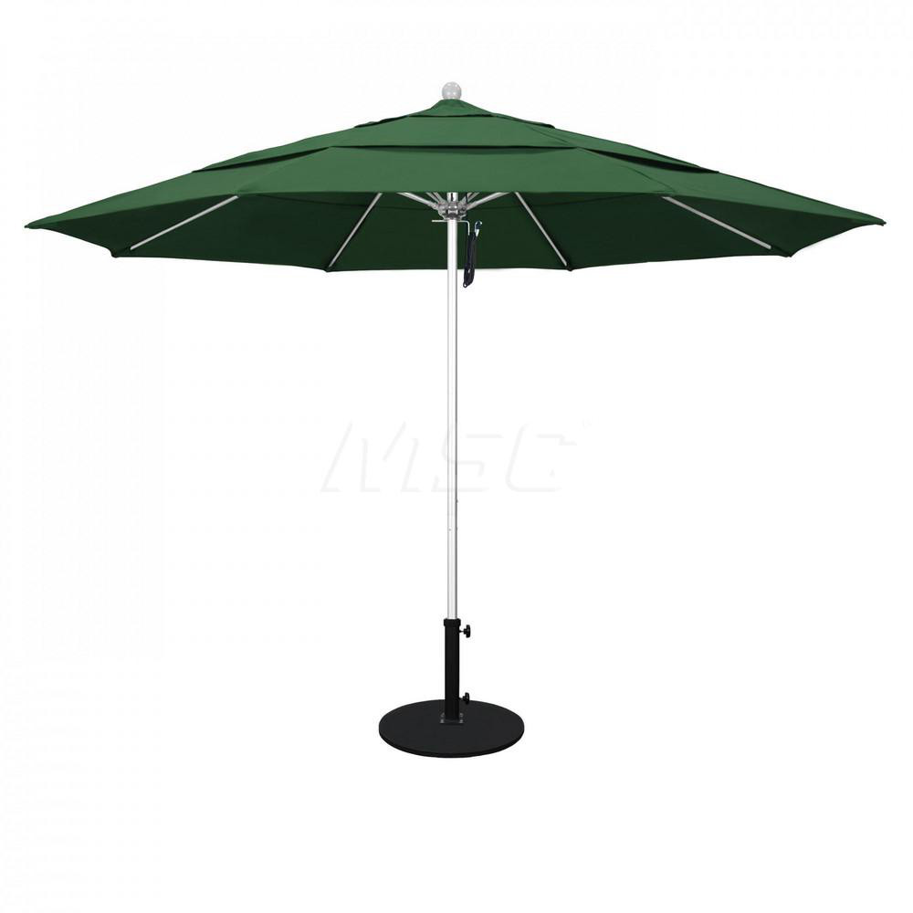 California Umbrella Patio Umbrella: 90" Dia, 7.5' High, Solution Dyed Polyester, Hunter Green, Aluminum & Fiberglass Frame - 194061357675
