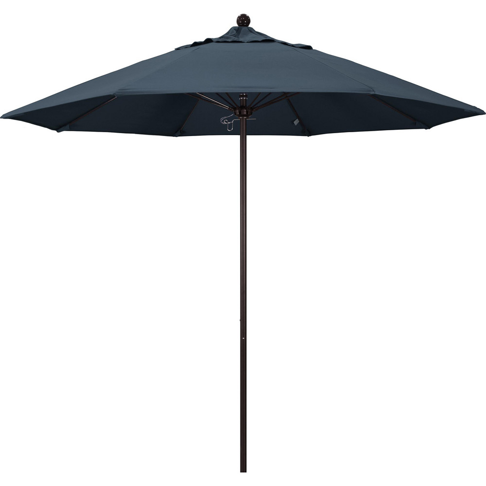 California Umbrella Patio Umbrella: 90" Dia, 8' High, Pacifica, Sapphire Blue, Aluminum Frame - 194061620724