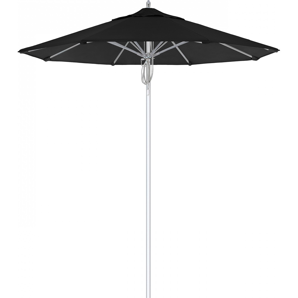 California Umbrella Patio Umbrella: 90" Dia, 7.5' High, Solution Dyed Acrylic, Pacific Blue, Aluminum & Fiberglass Frame - 194061358788