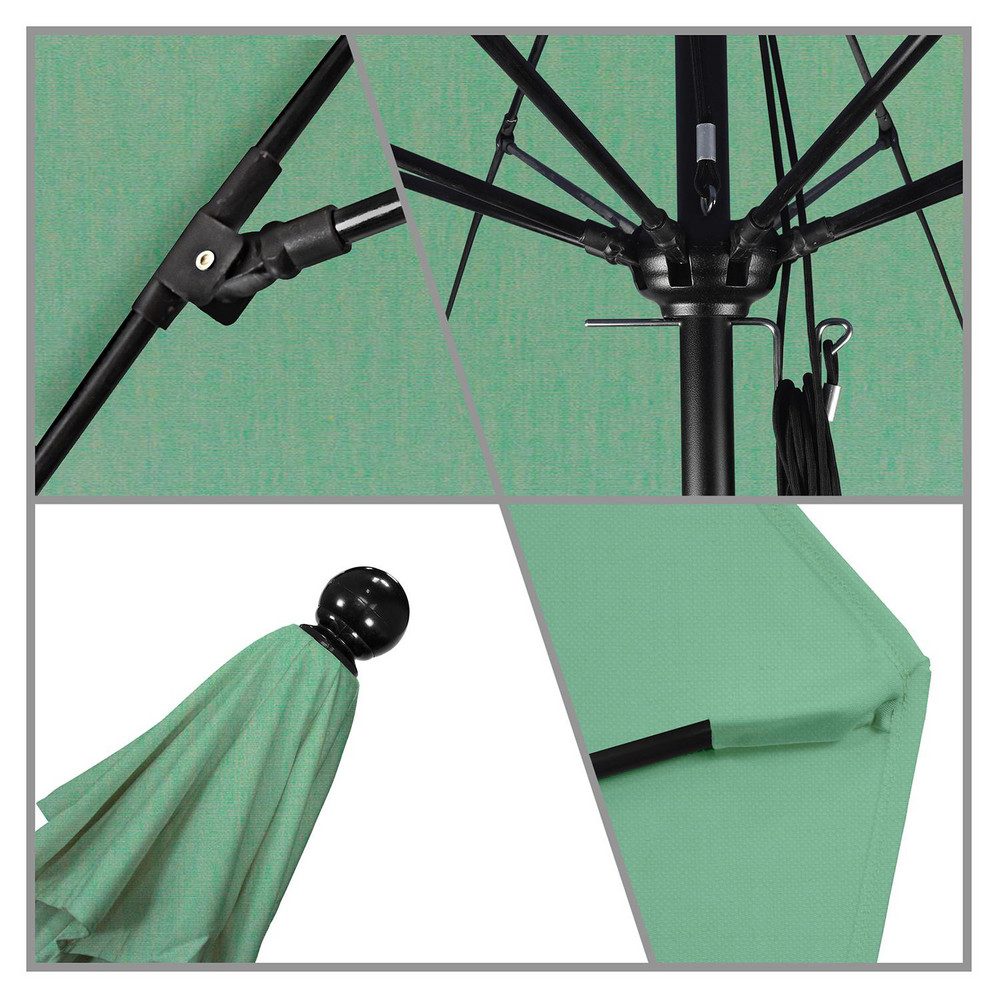 California Umbrella Patio Umbrella: 132" Dia, 8.917' High, Pacifica, Spa, Aluminum Frame - 194061620021