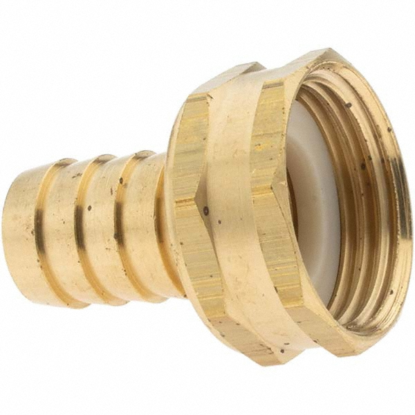 ANDERSON METALS Female Garden Hose x Comp: 0.25" & 0.75" Hose, Female Hose to Comp OD, Brass - 757422-1204