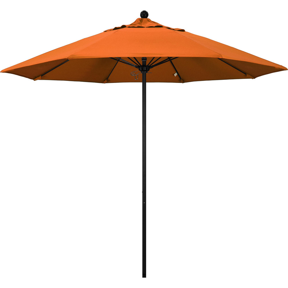 California Umbrella Patio Umbrella: 90" Dia, 8' High, Pacifica, Tuscan, Aluminum Frame - 194061620632