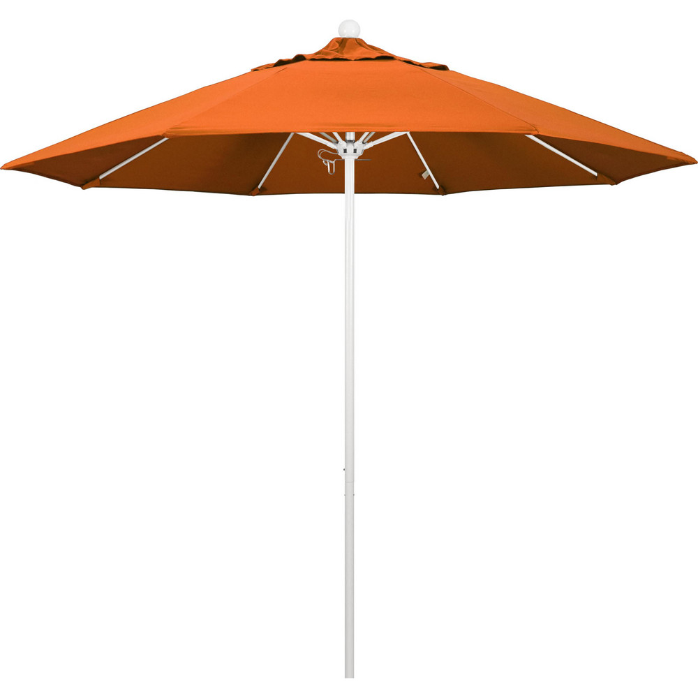 California Umbrella Patio Umbrella: 90" Dia, 8' High, Pacifica, Tuscan, Aluminum Frame - 194061620632