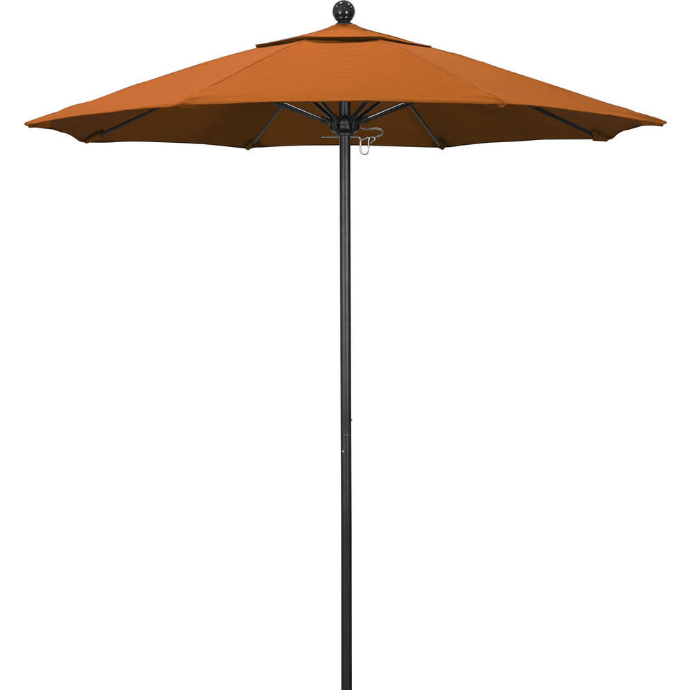 California Umbrella Patio Umbrella: 90" Dia, 8' High, Pacifica, Tuscan, Aluminum Frame - 194061620632