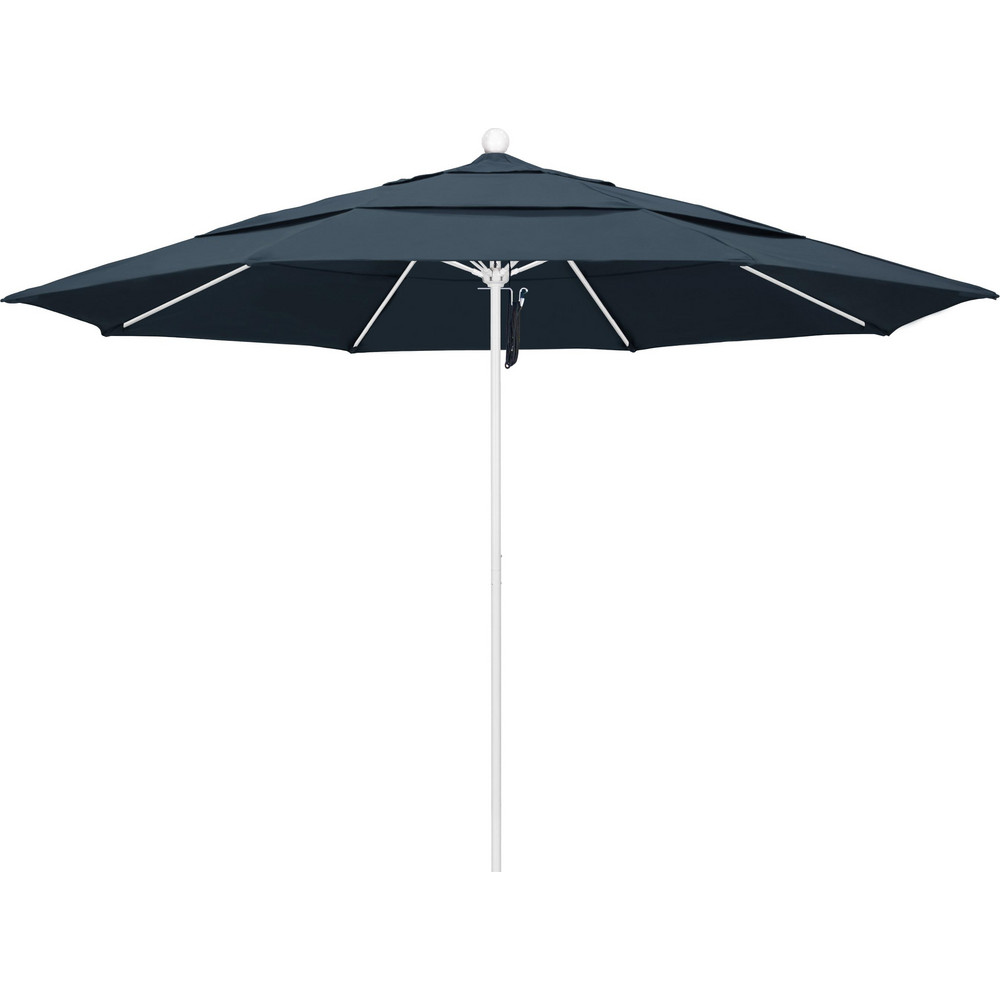 California Umbrella Patio Umbrella: 132" Dia, 8.917' High, Pacifica, Sapphire Blue, Aluminum Frame - 194061619353