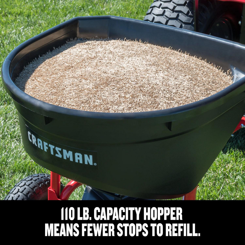 Craftsman Landscape Spreaders: Tow-Behind, None, Pneumatic - CMXGZBF7124571