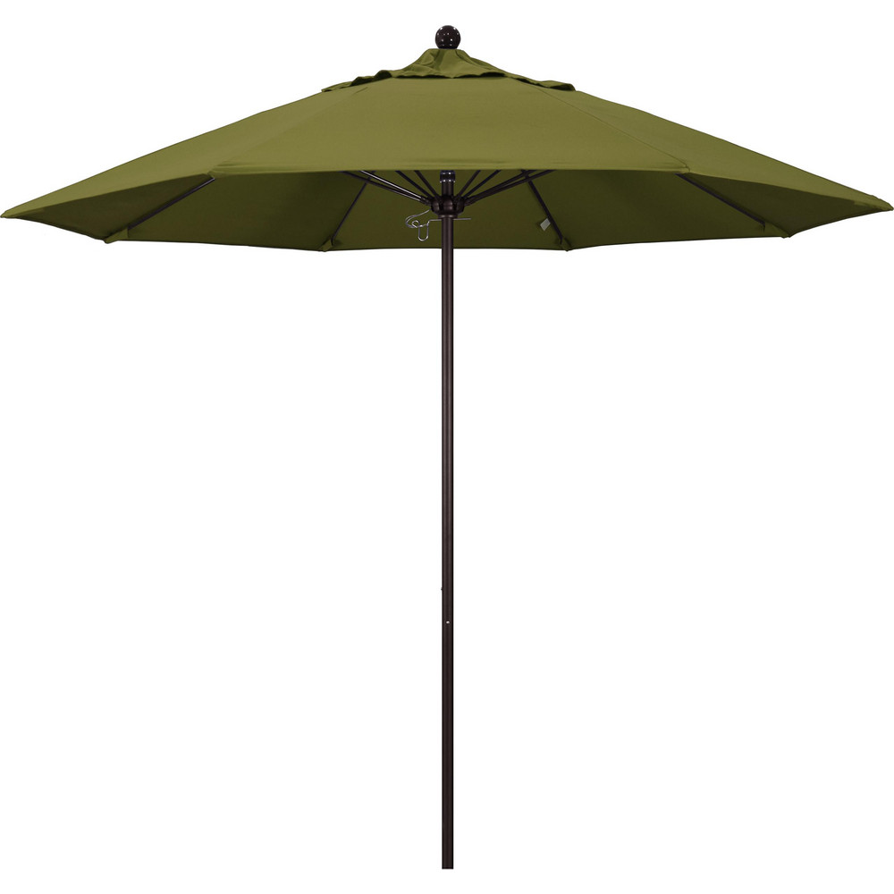 California Umbrella Patio Umbrella: 90" Dia, 8' High, Pacifica, Palm, Aluminum Frame - 194061626481