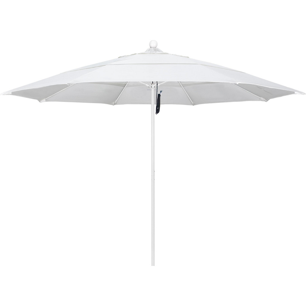 California Umbrella Patio Umbrella: 132" Dia, 8.917' High, Pacifica, Woven Granite, Aluminum Frame - 194061619421