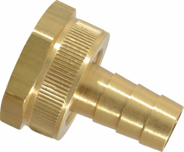 Dixon Valve & Coupling Garden Hose Fitting: 0.375" & 1" Hose, Standard Shank Male, 3/4" NH, Brass - 5900612C