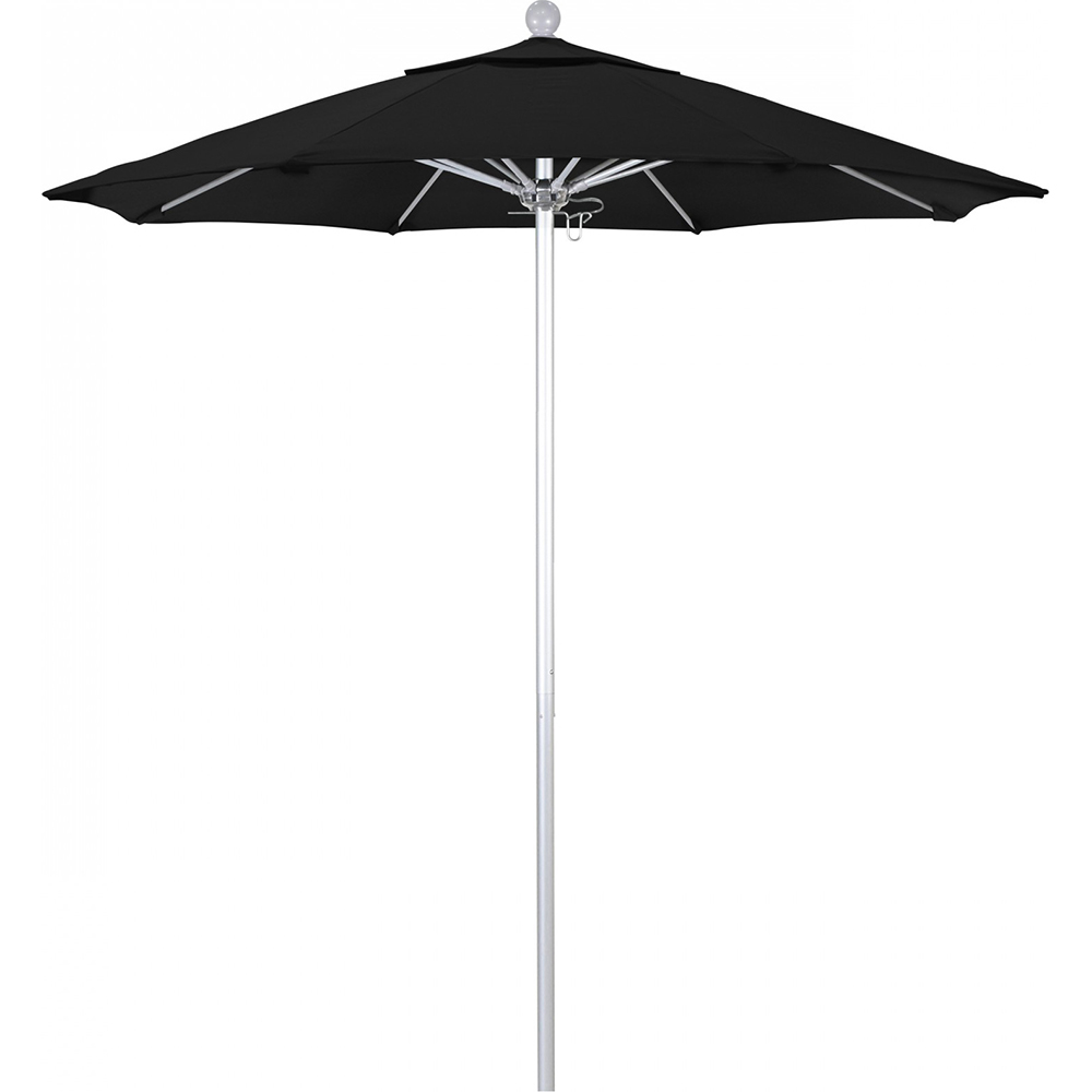 California Umbrella Patio Umbrella: 90" Dia, 7.5' High, Solution Dyed Polyester, Antique Beige, Aluminum & Fiberglass Frame - 194061357705