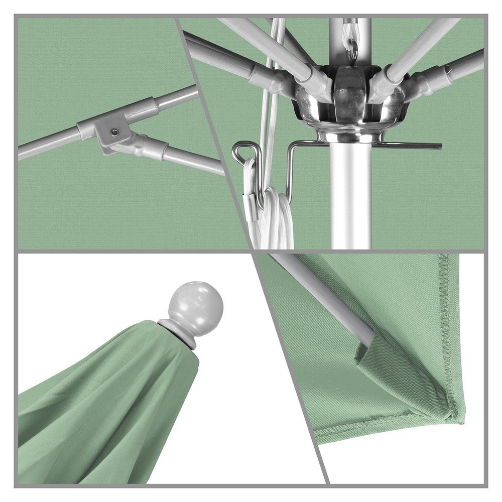 California Umbrella Patio Umbrella: 90" Dia, 8' High, Pacifica, Spa, Aluminum Frame - 194061620229