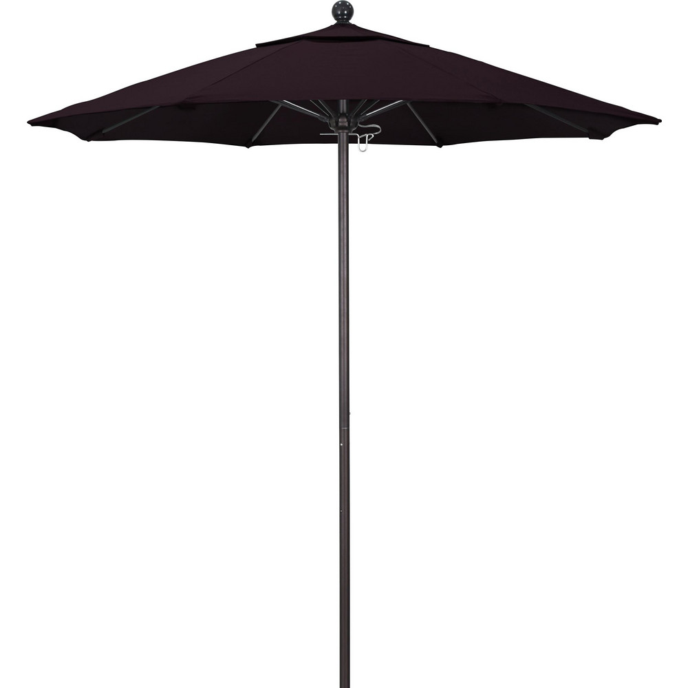 California Umbrella Patio Umbrella: 90" Dia, 8' High, Pacifica, Purple, Aluminum Frame - 194061620564