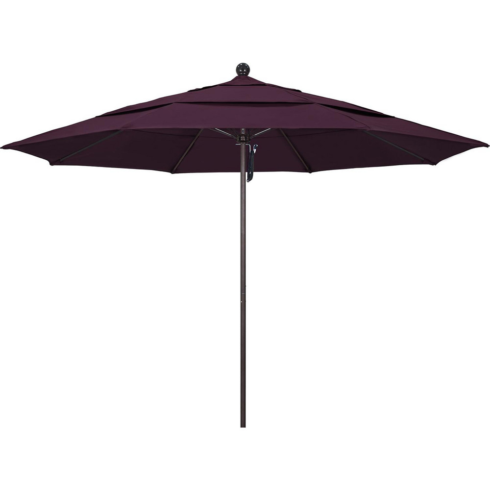 California Umbrella Patio Umbrella: 132" Dia, 8.917' High, Pacifica, Purple, Aluminum Frame - 194061619599