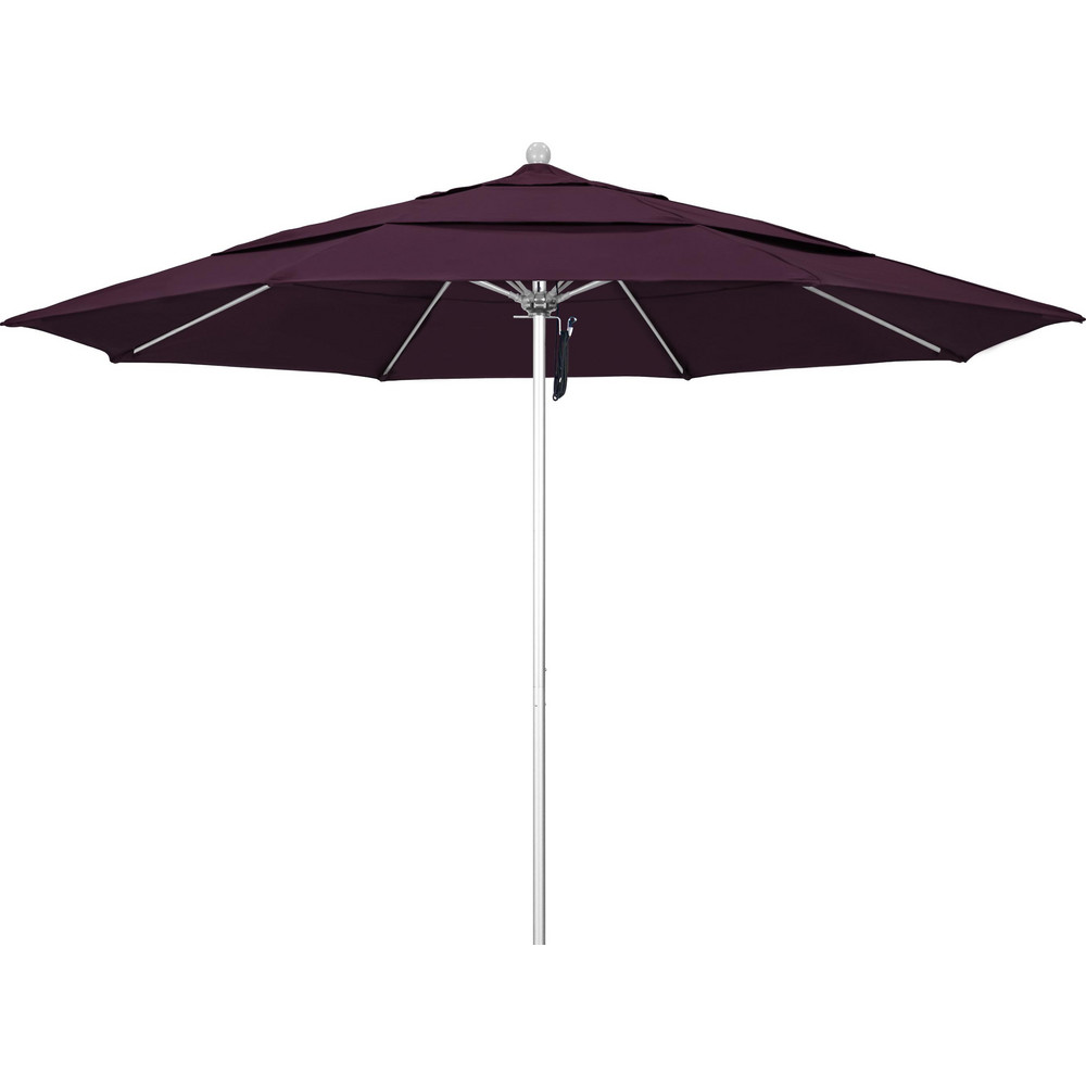 California Umbrella Patio Umbrella: 132" Dia, 8.917' High, Pacifica, Purple, Aluminum Frame - 194061619599