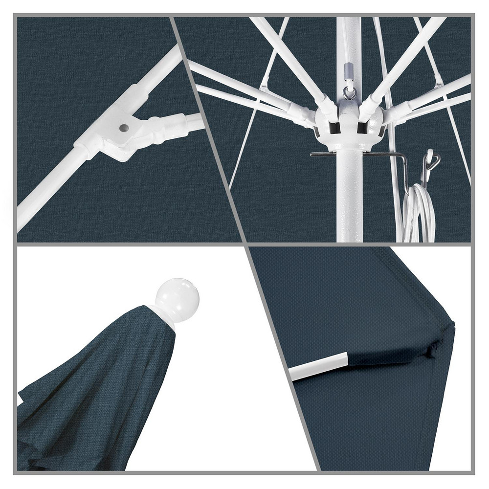 California Umbrella Patio Umbrella: 108" Dia, 8.583' High, Pacifica, Sapphire Blue, Aluminum Frame - 194061627167