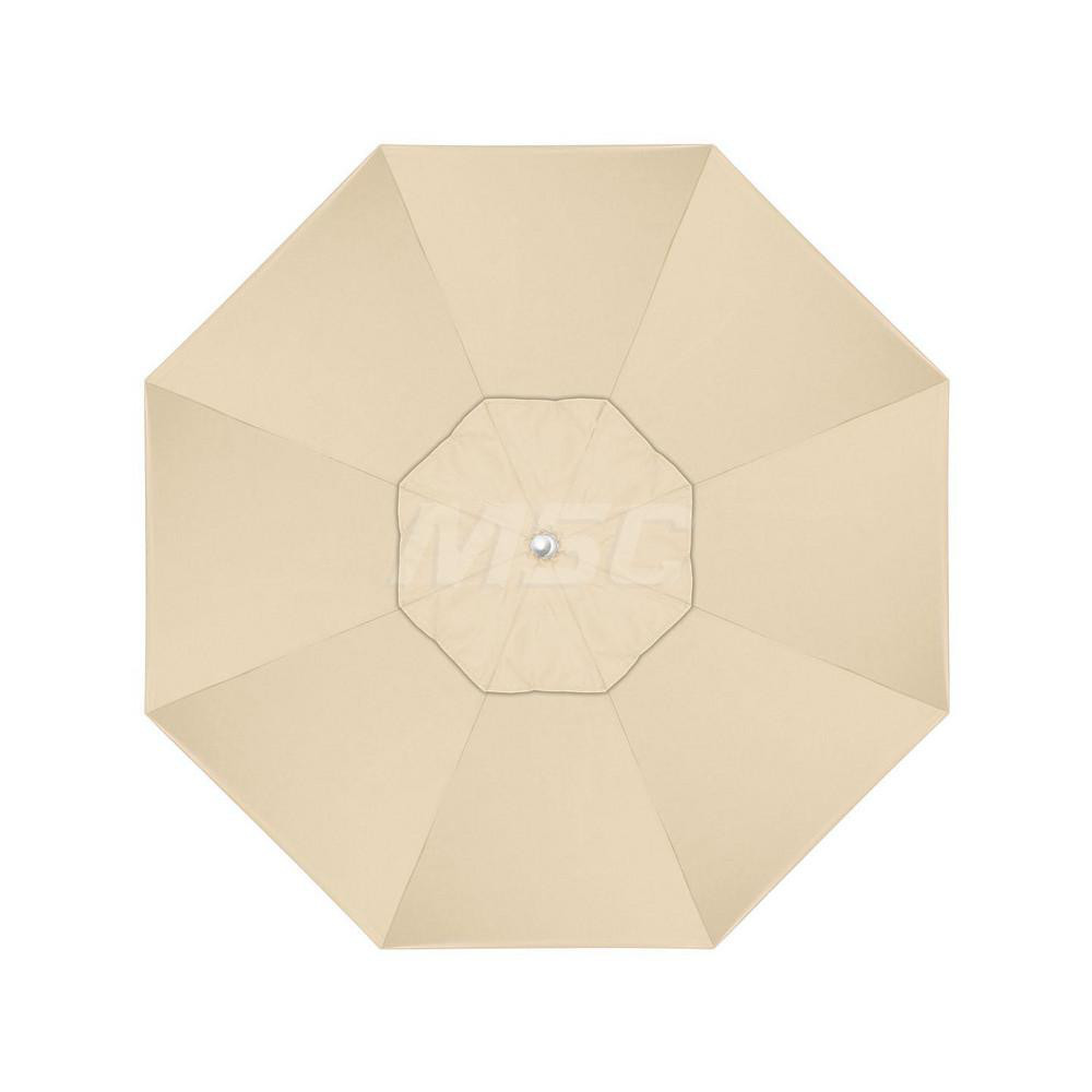 California Umbrella Patio Umbrella: 108" Dia, 9' High, Solution Dyed Acrylic, Antique Beige, Aluminum & Fiberglass Frame - 194061358733