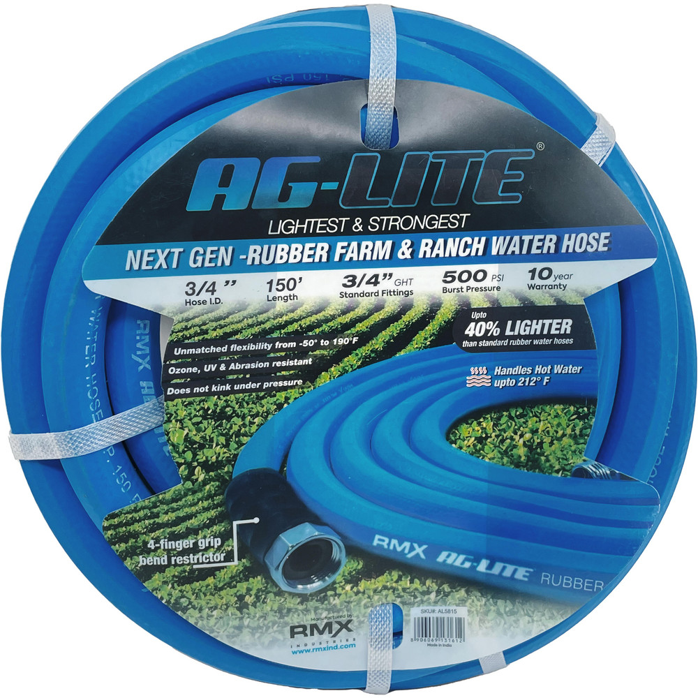 AG-Lite Garden Hose: Garden, 3/4, Rubber, 150 - AL34150