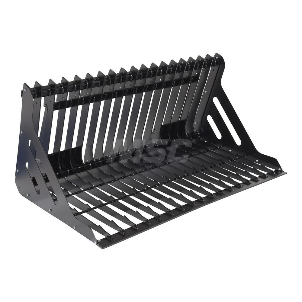 Vestil Heavy Duty Low Profile Skid Steer Bucket Attachment - EA-SKSB-72-LPX