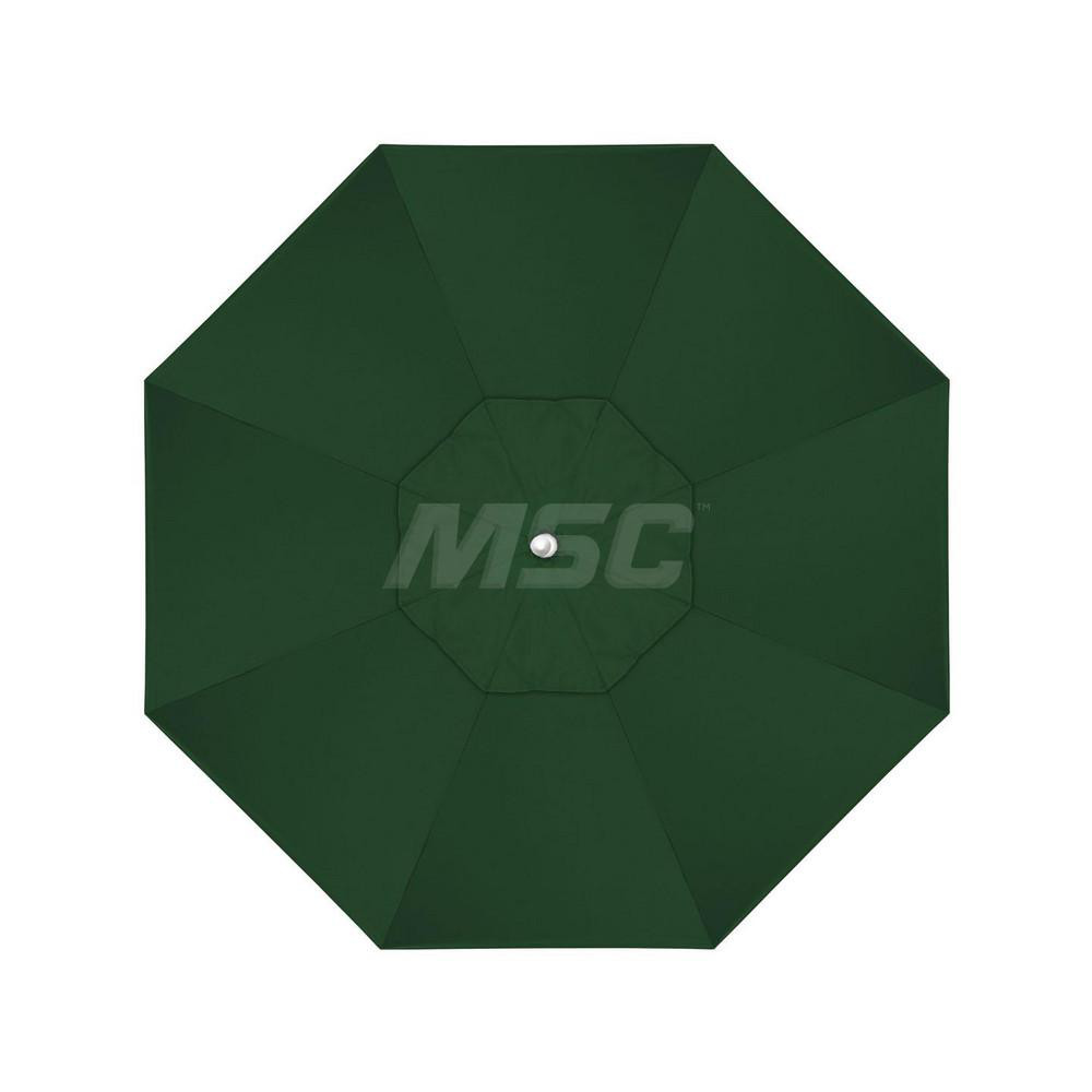 California Umbrella Patio Umbrella: 90" Dia, 9' High, Solution Dyed Acrylic, Forest Green, Aluminum & Fiberglass Frame - 194061358764