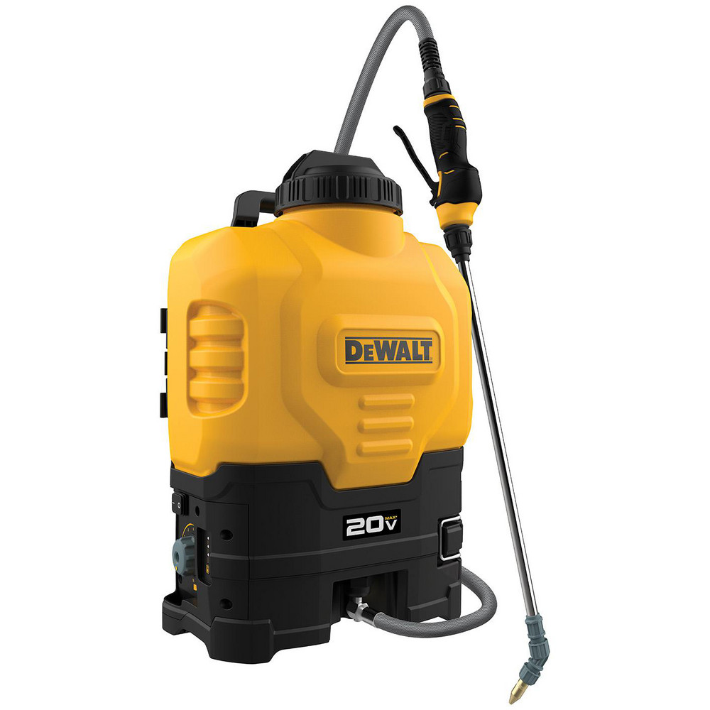 DeWALT Garden Sprayers: Sprayer Type: Backpack Sprayer; Tank Material: Polyethylene; Volume Capacity: 4 gal; Spray Pattern: Cone, Foam, Stream - 190681