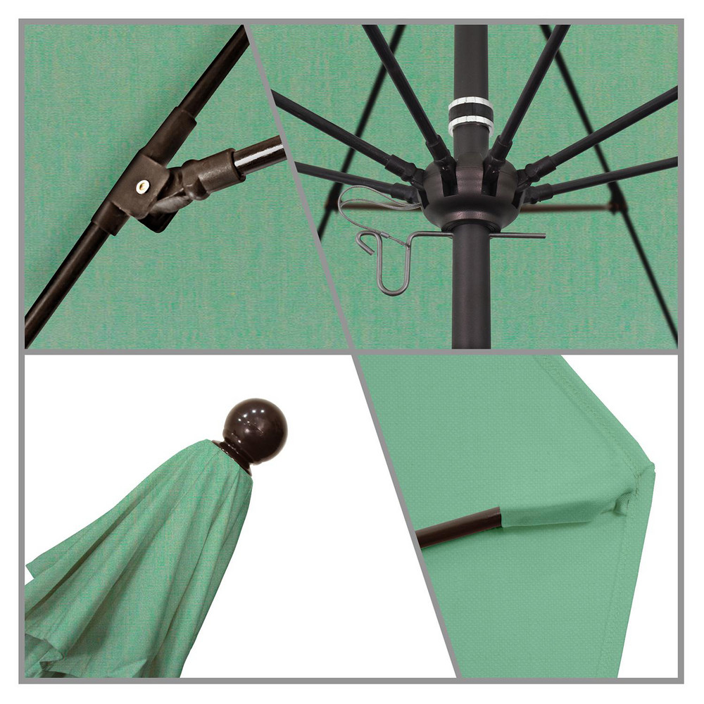California Umbrella Patio Umbrella: 132" Dia, 8.917' High, Pacifica, Spa, Aluminum Frame - 194061619254