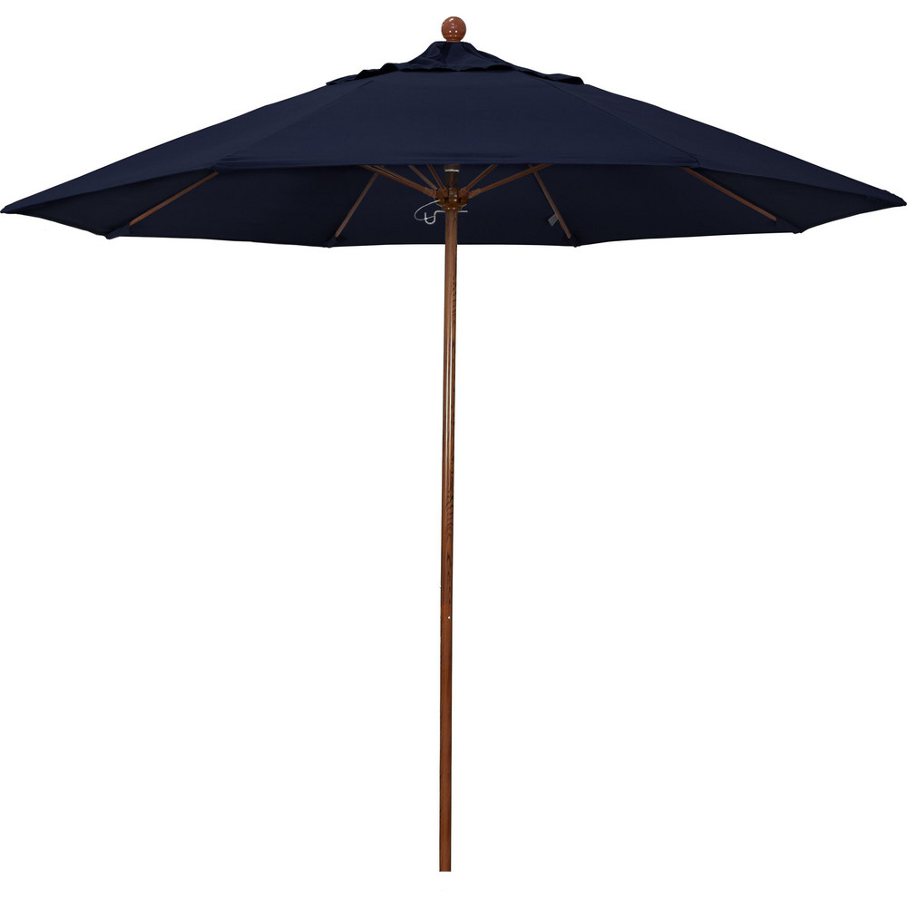 California Umbrella Patio Umbrella: 108" Dia, 8.583' High, Olefin, Woven Granite, Aluminum Frame - 194061627372