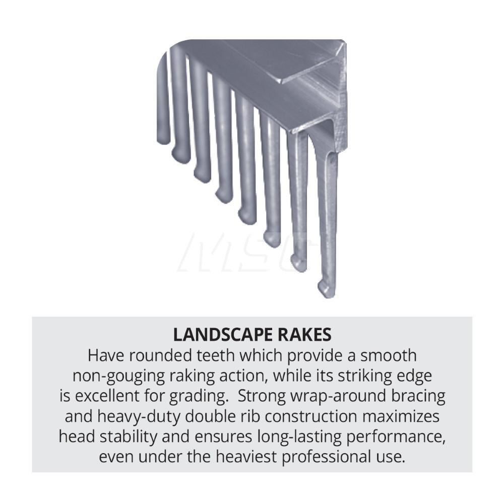 SEYMOUR-MIDWEST Landscape Rake with 66" Straight Aluminum Handle - 10024