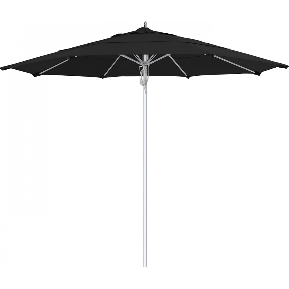 California Umbrella Patio Umbrella: 132" Dia, 11' High, Solution Dyed Acrylic, Pacific Blue, Aluminum & Fiberglass Frame - 194061358580