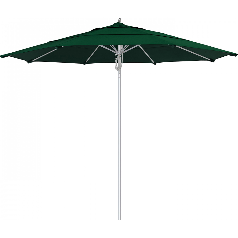 California Umbrella Patio Umbrella: 132" Dia, 11' High, Solution Dyed Acrylic, Tuscan, Aluminum & Fiberglass Frame - 194061358627