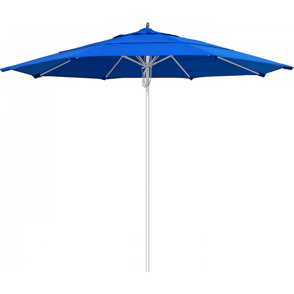 California Umbrella Patio Umbrella: 132" Dia, 11' High, Solution Dyed Acrylic, Tuscan, Aluminum & Fiberglass Frame - 194061358627