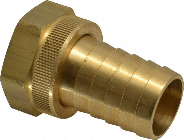 Dixon Valve & Coupling Garden Hose Fitting: 1" Hose, Standard Shank Female Swivel, 1" NH, Brass - 5911616C
