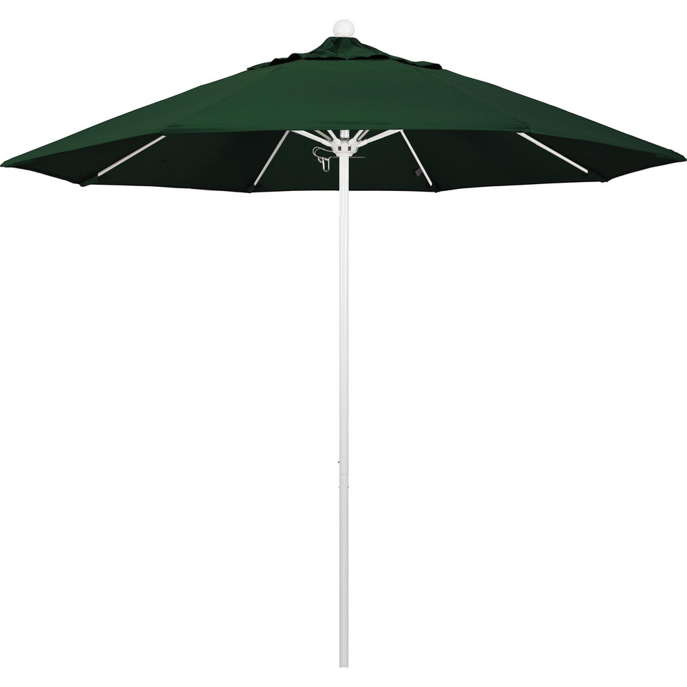 California Umbrella Patio Umbrella: 108" Dia, 8.583' High, Pacifica, Hunter Green, Aluminum Frame - 194061627525
