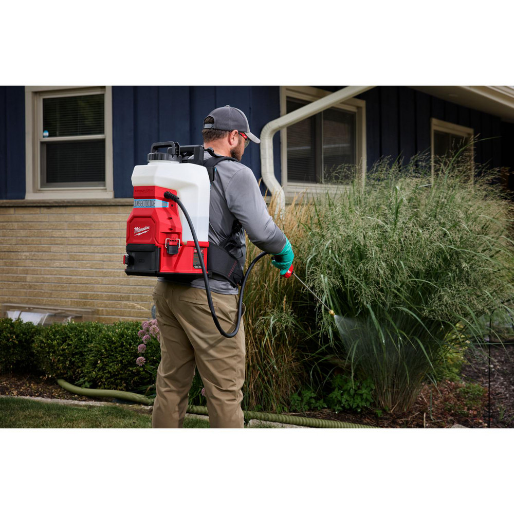Milwaukee Tool Garden Sprayers: Sprayer Type: Backpack Sprayer; Tank Material: Plastic; Volume Capacity: 4 gal; Spray Pattern: Adjustable - 3019-21WS