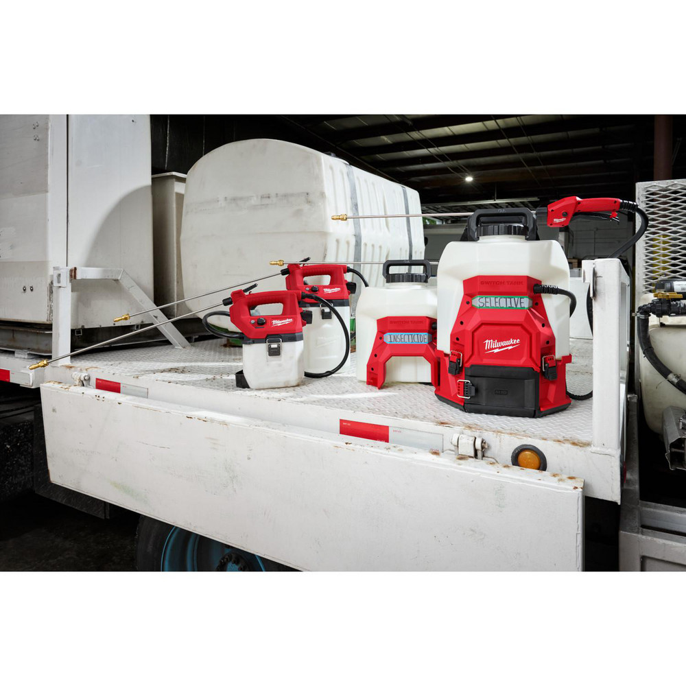 Milwaukee Tool Garden Sprayers: Sprayer Type: Backpack Sprayer; Tank Material: Plastic; Volume Capacity: 4 gal; Spray Pattern: Adjustable - 3019-21WS