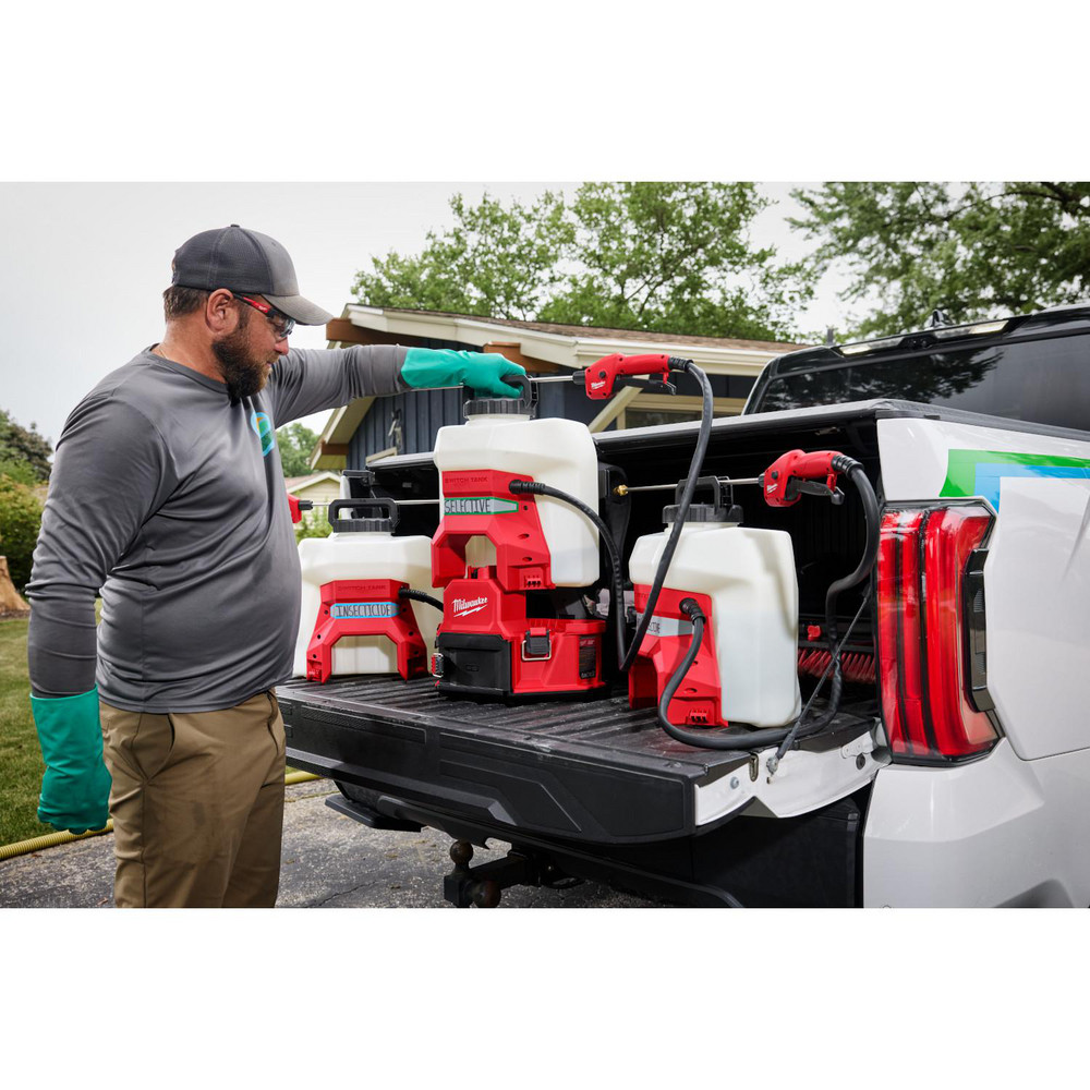 Milwaukee Tool Garden Sprayers: Sprayer Type: Backpack Sprayer; Tank Material: Plastic; Volume Capacity: 4 gal; Spray Pattern: Adjustable - 3019-21WS