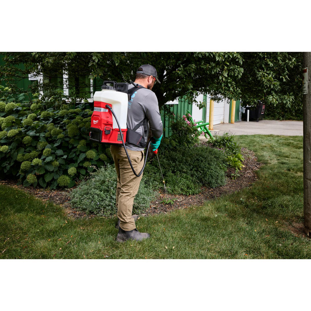 Milwaukee Tool Garden Sprayers: Sprayer Type: Backpack Sprayer; Tank Material: Plastic; Volume Capacity: 4 gal; Spray Pattern: Adjustable - 3019-21WS