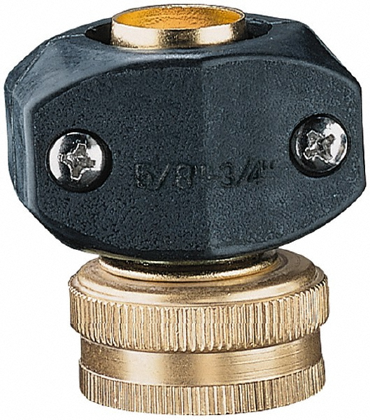 Gilmour Garden Hose Mender: 5/8", Brass - 871534-1001