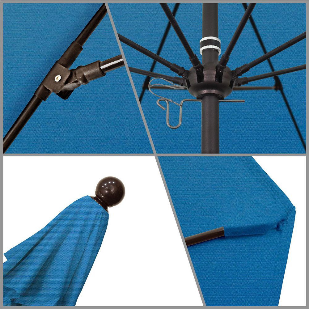 California Umbrella Patio Umbrella: 108" Dia, 8.583' High, Pacifica, Capri, Aluminum Frame - 194061626900