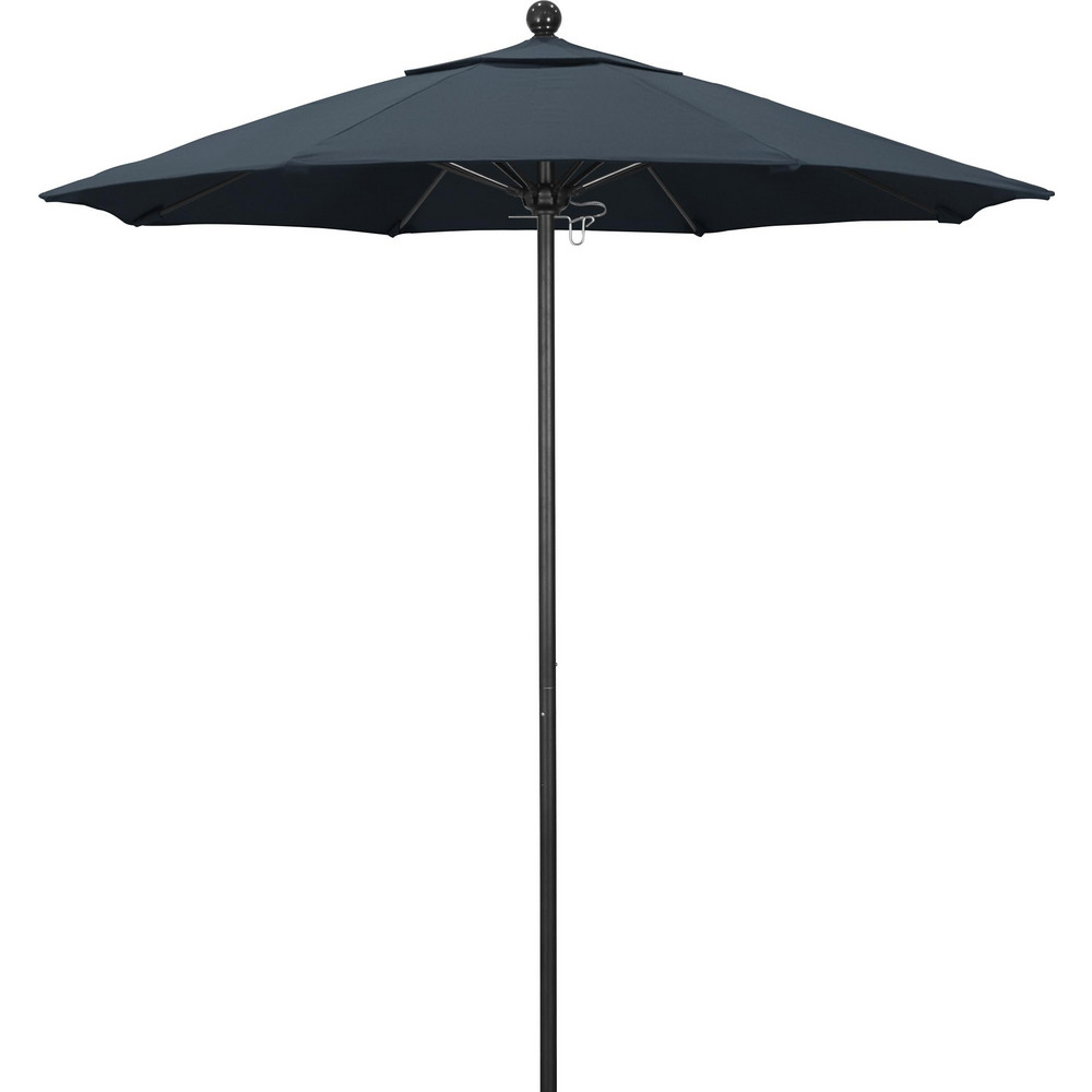 California Umbrella Patio Umbrella: 90" Dia, 8' High, Pacifica, Sapphire Blue, Aluminum Frame - 194061620526