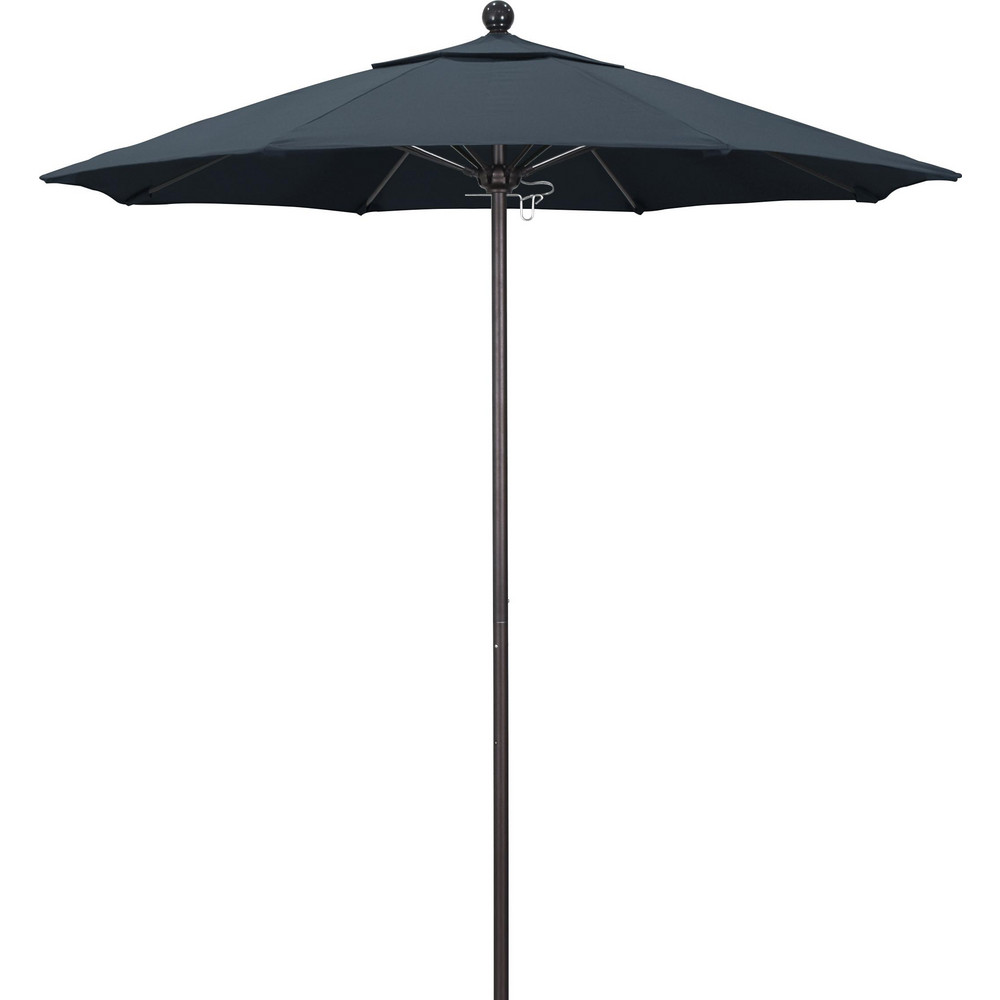 California Umbrella Patio Umbrella: 90" Dia, 8' High, Pacifica, Sapphire Blue, Aluminum Frame - 194061620526