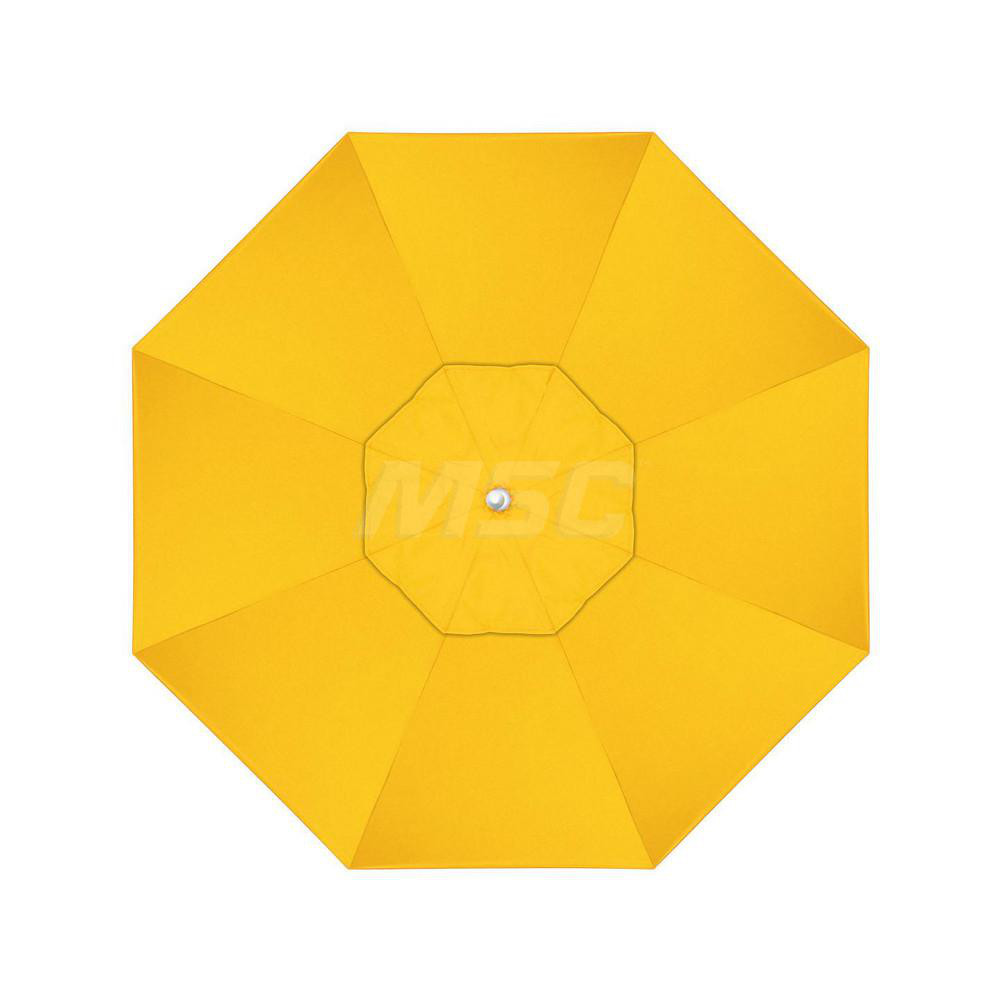 California Umbrella Patio Umbrella: 90" Dia, 9' High, Solution Dyed Acrylic, Sunflower Yellow, Aluminum & Fiberglass Frame - 194061358771