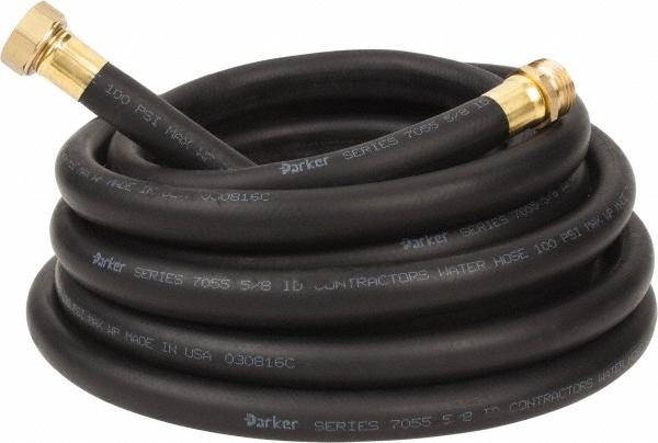 Parker Garden Hose Fitting: Female Hose to Male Hose, 3/4 x 3/8", Brass - 12337