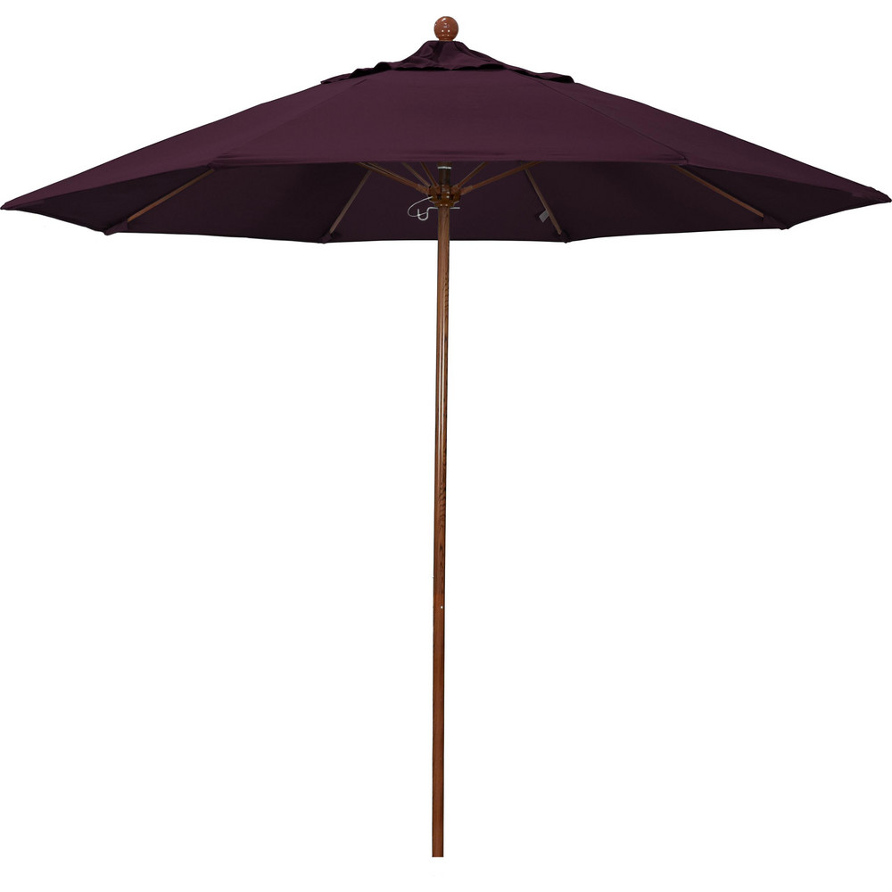 California Umbrella Patio Umbrella: 90" Dia, 8' High, Pacifica, Purple, Aluminum Frame - 194061620762